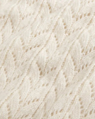Airspun Cotton-Blend Pointelle Slash Neck Sweater