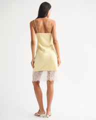 Bra-Free Lace-Trim Slip Midi Dress