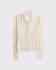 Rib Polo Cardigan