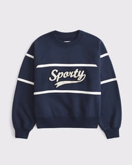 Sporty Graphic Crew