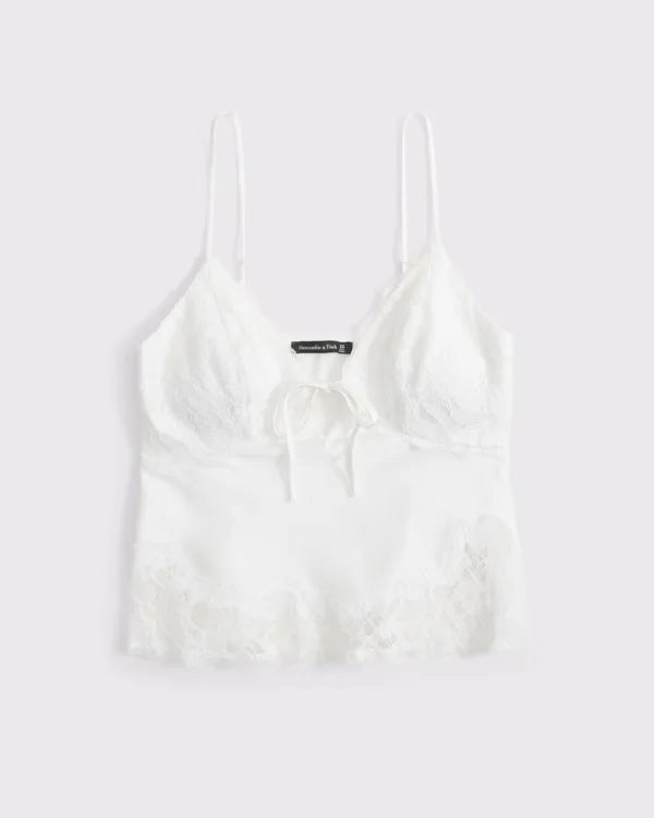 Bra-Free Lace Pieced Set Top