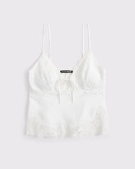 Bra-Free Lace Pieced Set Top