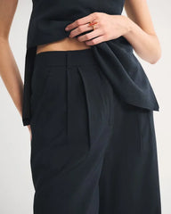 A&F Sloane Lightweight Crepe Tailored Wide Leg Pant