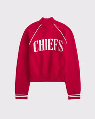Kansas City Chiefs Mockneck Zipper Cardigan