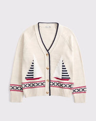 Cotton-Blend Coastal Dad Cardigan