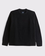 Oversized Waffle Crew Sweater