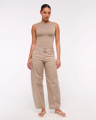 Sculpt Matte Seamless Slash Scoop-Back Bodysuit