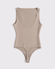 Sculpt Matte Seamless Slash Scoop-Back Bodysuit