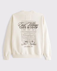 Cafe Graphic Crew Sweatshirt