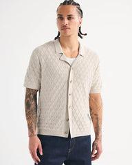 100% Cotton Button-Through Sweater Polo