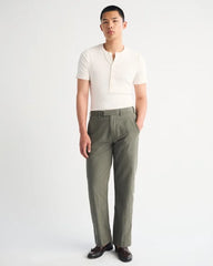 The A&F Collins Relaxed Straight Linen-Blend Suit Pant