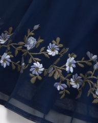 High Rise Embroidered Maxi Set Skirt