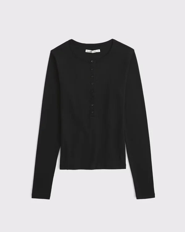 Long-Sleeve Vintage Jersey Henley