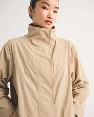 Nylon Mock Neck Jacket