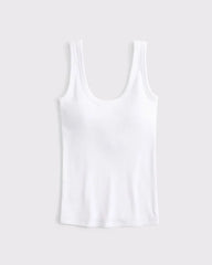 Bra-Free Rib Tuckable Scoopneck Tank