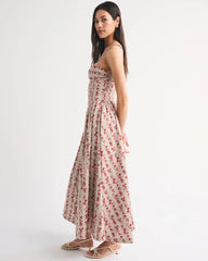 Bra-Free Dipped Waist Maxi Dress