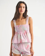 Smocked Sleep Tank