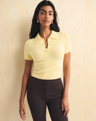 Merino Wool-Blend Short-Sleeve Polo