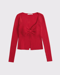 Bra-Free Twist Sweater
