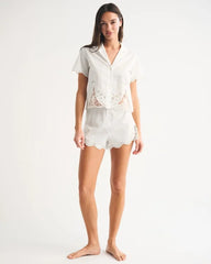 Embroidered Cutwork Sleep Shirt