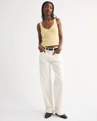 Pointelle-Stitch Sweater Tank