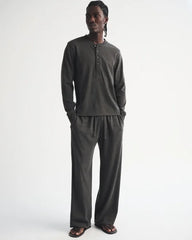 Waffle-Knit Lounge Top