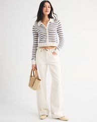 Crochet-Style Collared Cardigan
