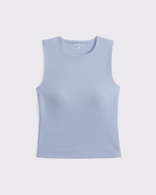 Bra-Free Seamless Fabric High-Neck Tank