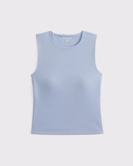 Bra-Free Seamless Fabric High-Neck Tank