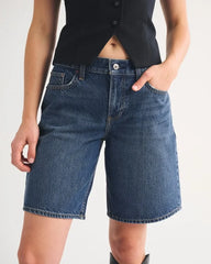 Low Rise Denim Bermuda Jort