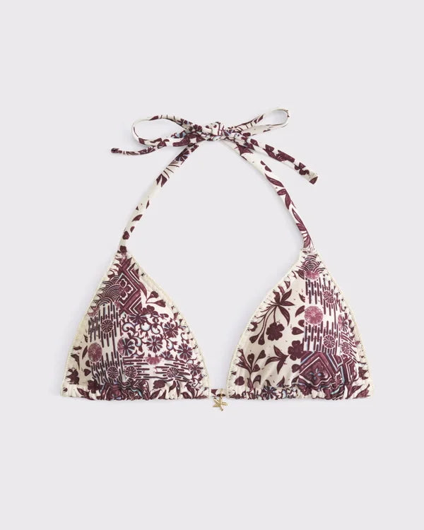 Halter String Triangle Bikini Top