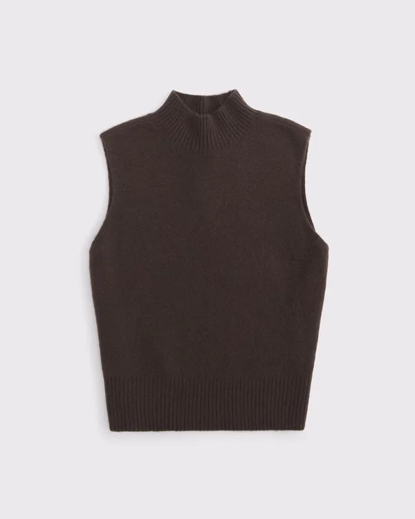 Merino Wool-Blend Sweater Shell Top