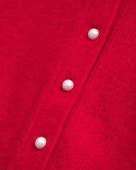 Merino Wool-Blend Short-Sleeve Cardigan