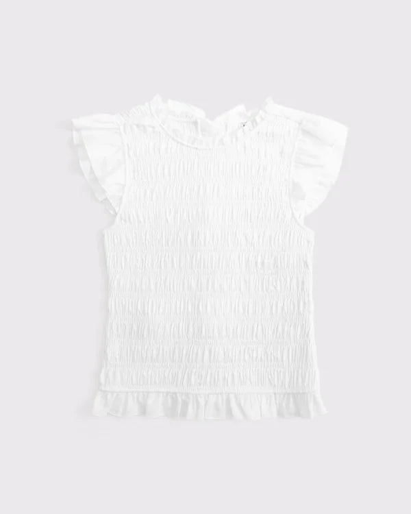 100% Cotton Tie-Back Smocked Top