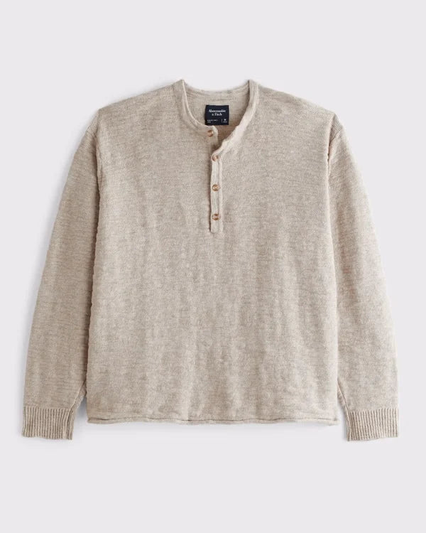 100% Cotton Knit Henley