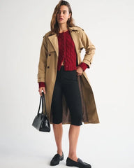 Airspun Cotton-Blend Cable Cardigan
