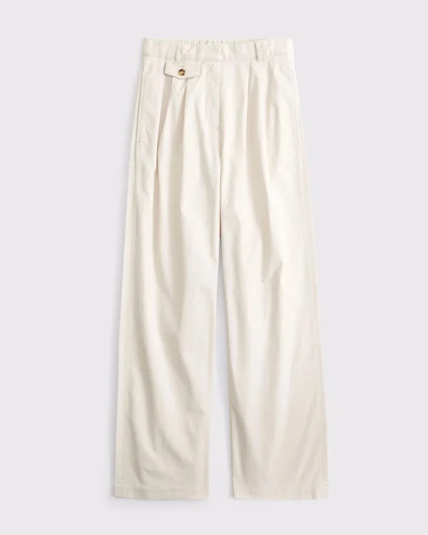 A&F Sloane Chino Tailored Wide Leg Pant