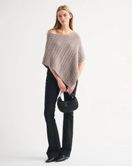 Cable-Knit Poncho