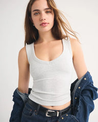 Bra-Free Rib V-Neck Tank