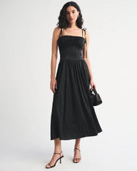 Bra-Free Tie-Strap Maxi Dress