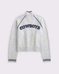 Dallas Cowboys Mockneck Zipper Cardigan