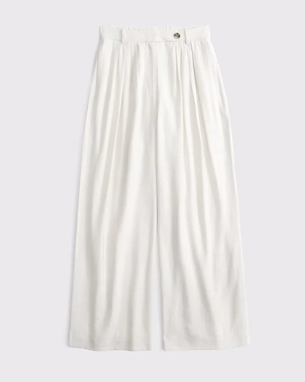 High Rise Crepe Tailored Palazzo Pant