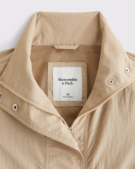Nylon Mock Neck Jacket